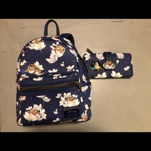 Loungefly Rajah Mini Backpack, Wallet, pin set